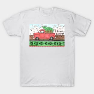 Season's Greetings Red Truck T-Shirt